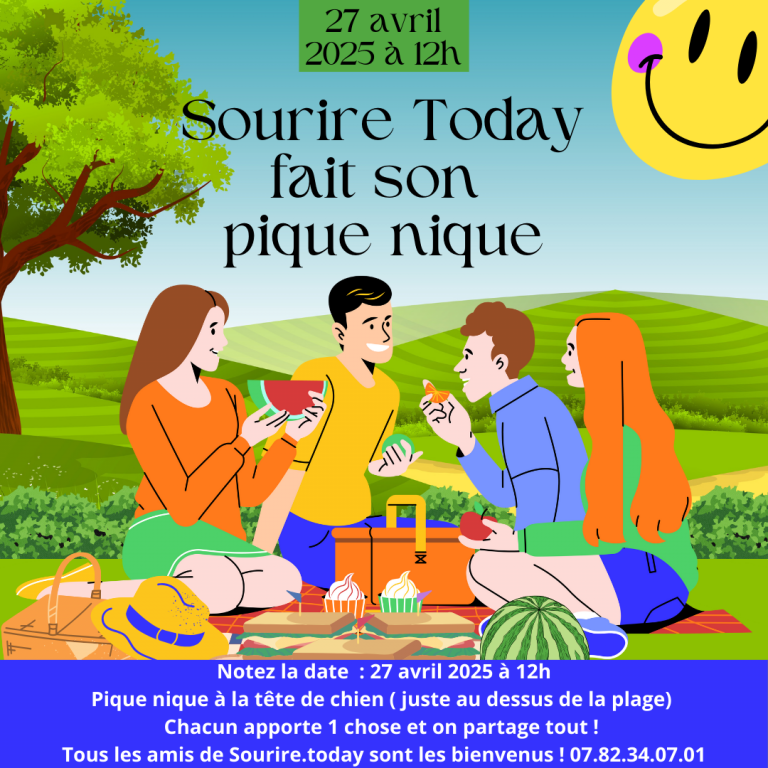 Pique nique de sourire today 1 Green Illustration International Picnic Day Instagram Post