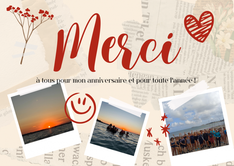 Rouge Beige Scrapbooking Carte Gratitude