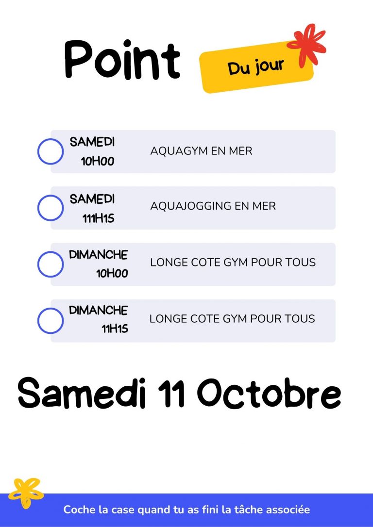 Colore enfantin ecole agenda du jour A4