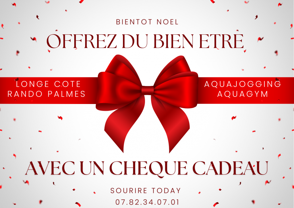 Chèque cadeau Sourire Today 1 White and Red Elegant Ribbon with Confetti Gift Certificate
