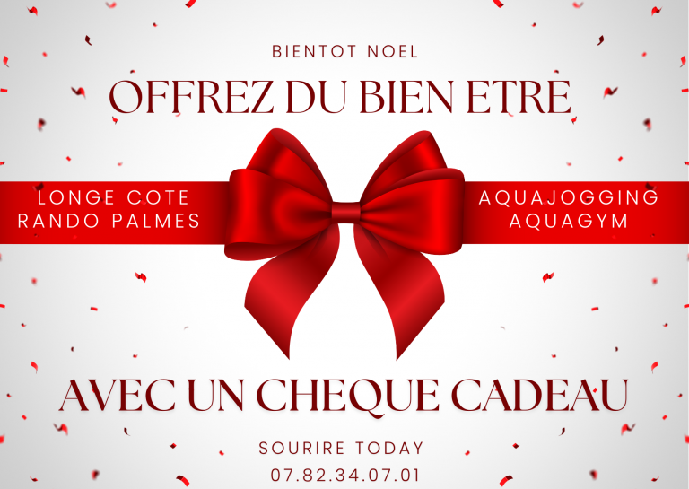Chèque cadeau Sourire Today 6 White and Red Elegant Ribbon with Confetti Gift Certificate