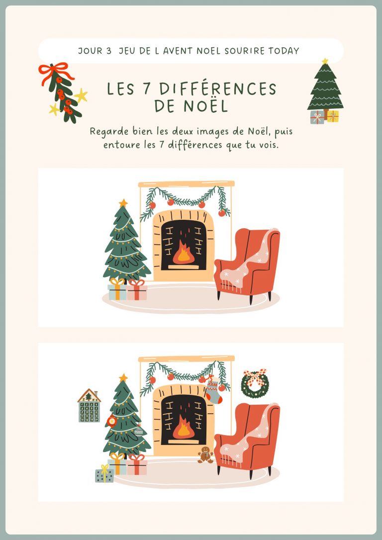Jeu de l'avent jour 3 7 JOUR 3