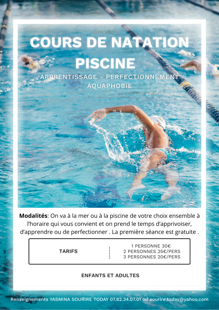 Affiche Cours de Natation Professionnel Simple 3
