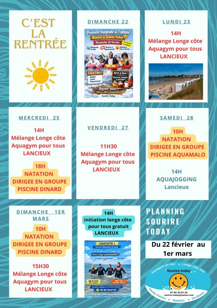 Infos sourire today 1 DU 2202 AU 103 2 2