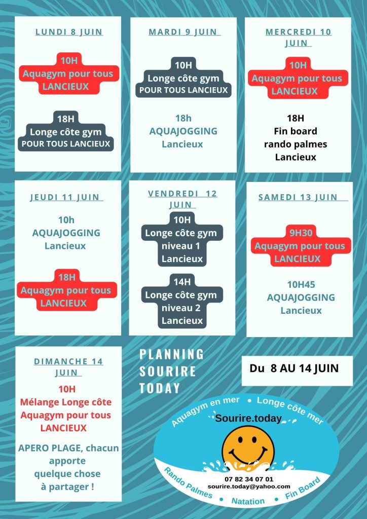 Planning du 8 au 14 juin 1 Copie de Copie de 25 AU 31 MAI 2