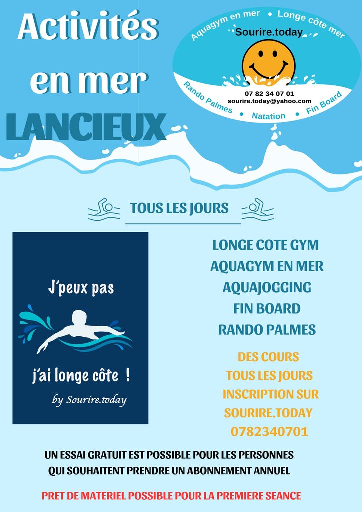 COURS DE NATATION EN MER SUR RDV 1